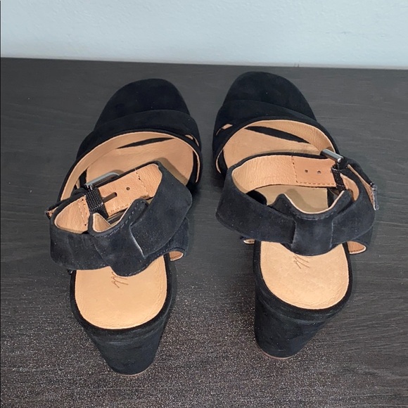 NIB Madewell The Liv Black Suede Sandal Heels - Picture 10 of 13